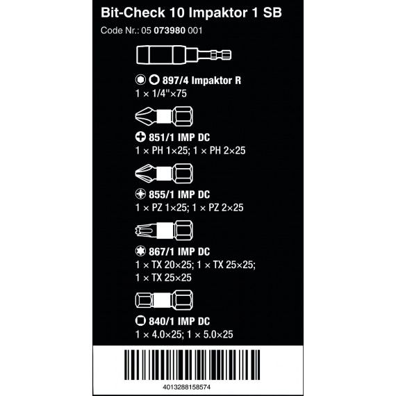 Bit-Check 10 Impaktor - WERA