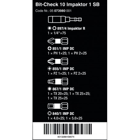 Bit-Check 10 Impaktor - WERA